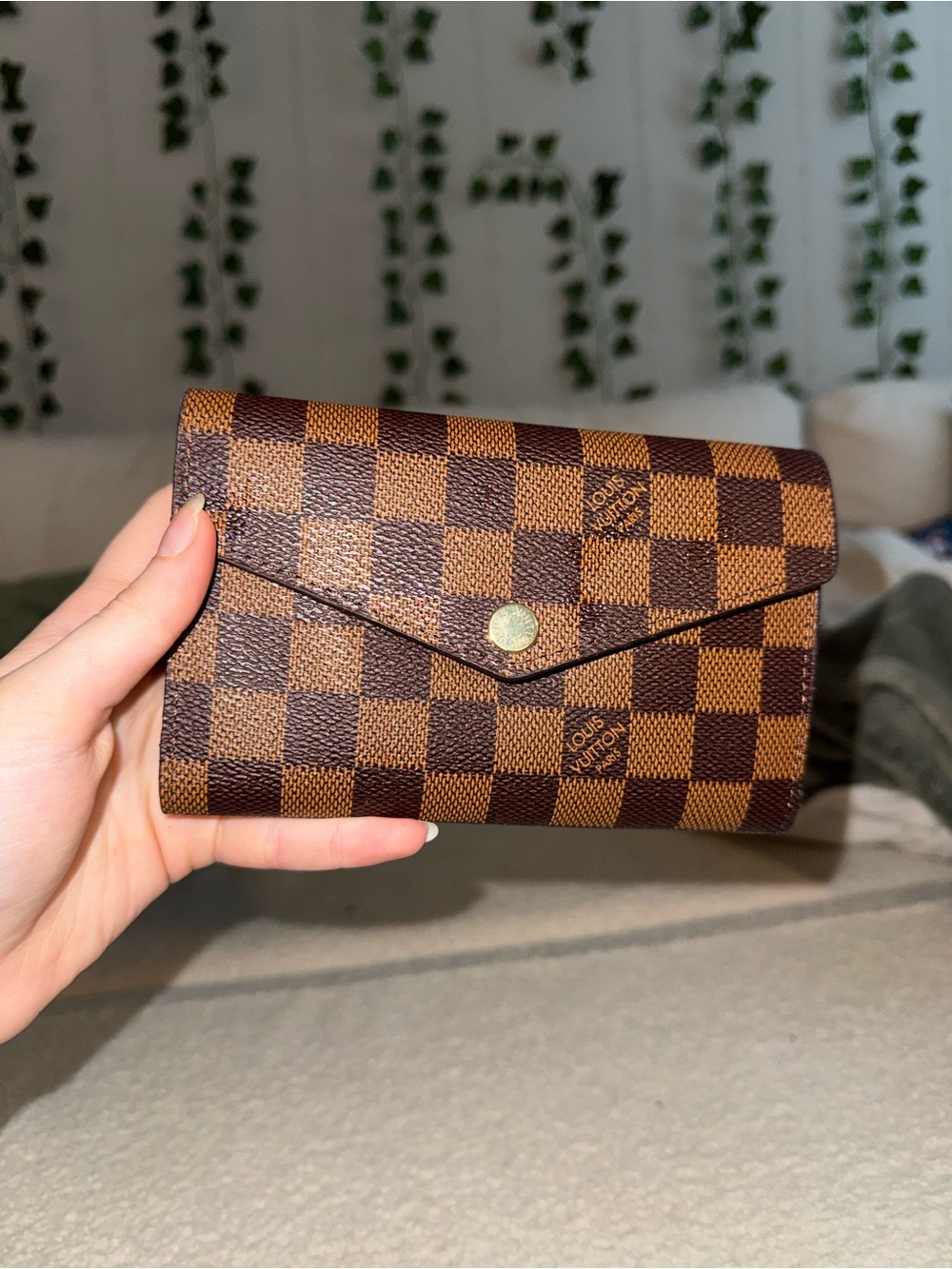 Damier Ebene Small Envelope Wallet - Brown